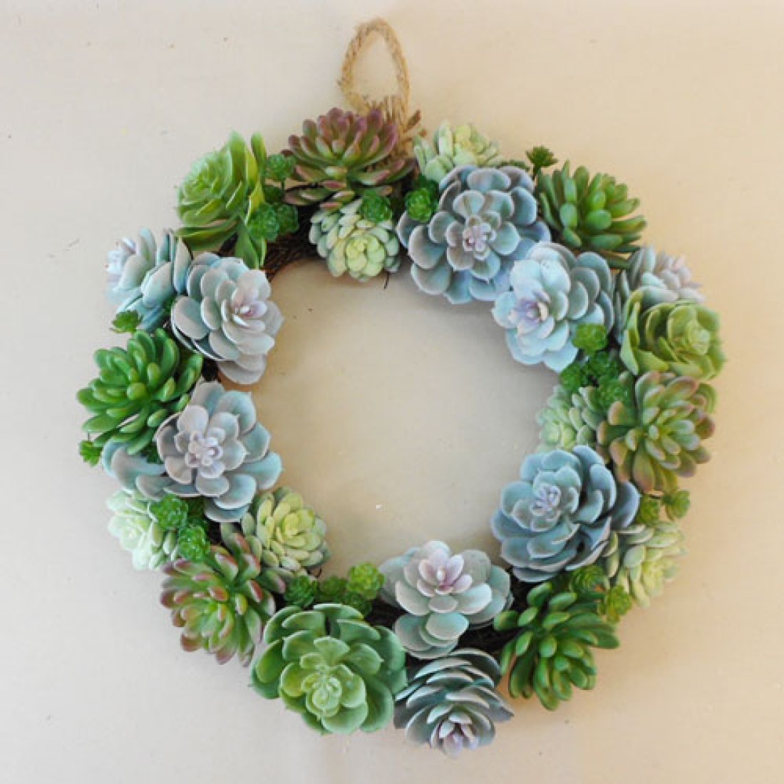 Artificial Succulents Wreath 39cm Artificial Greenery